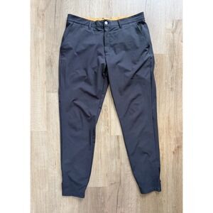MACADE Golf Pants Mens 38 Long Slim Fit Black Stretch Zip Ankle Performance